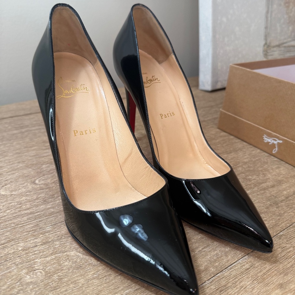 Christian Louboutin Pigalle 100 Patent Calf Pumps